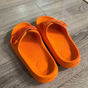 Orange Slide Sandals